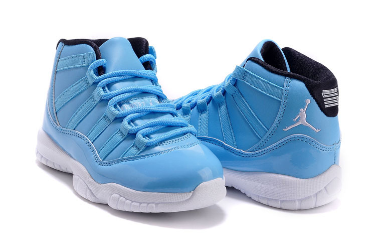 2014 Kids Air Jordan 11 Retro Blue White Shoes