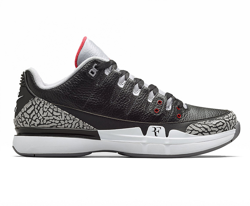 2014 Zoom Vapor Air Jordan 3 Black Grey Cement Tennis Shoes