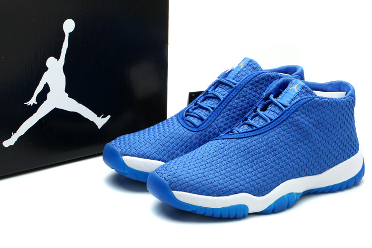 2014 Womens Jordan Future Glow Blue White Shoes - Click Image to Close