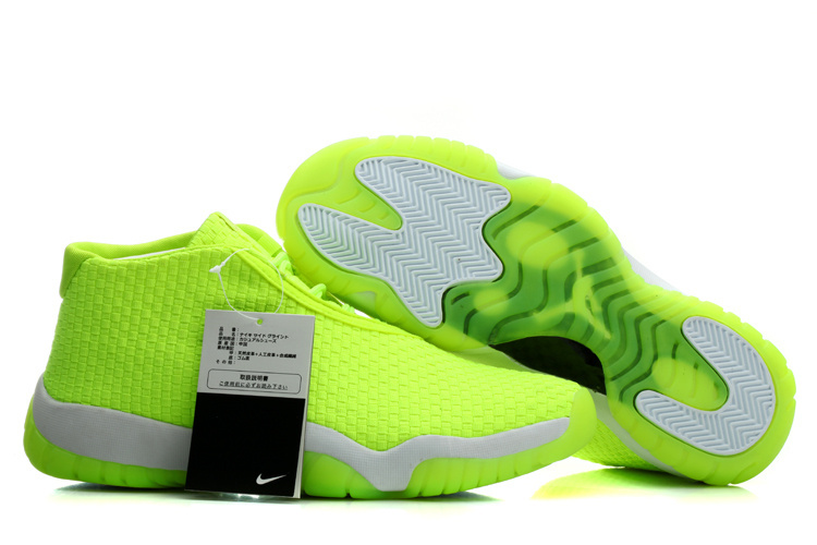 2014 Womens Jordan Future Glow Fluorescent Green White Shoes
