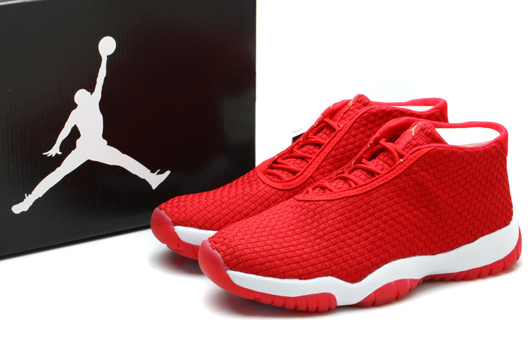 2014 Womens Jordan Future Glow Red White Shoes - Click Image to Close