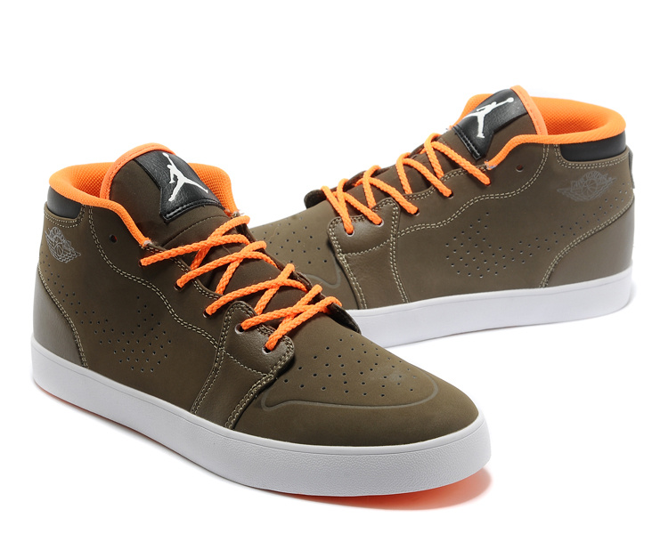 2015 Air Jordan 1 Brown Orange Casual Shoes