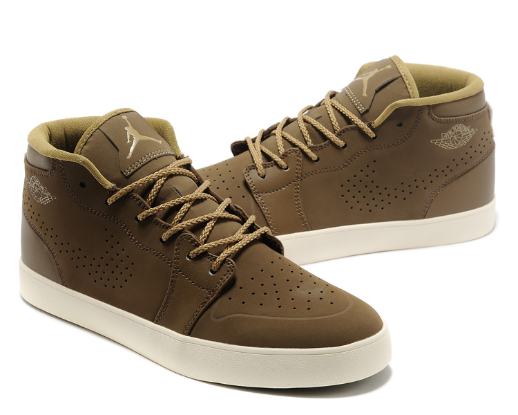 2015 Air Jordan 1 Brown White Casual Shoes