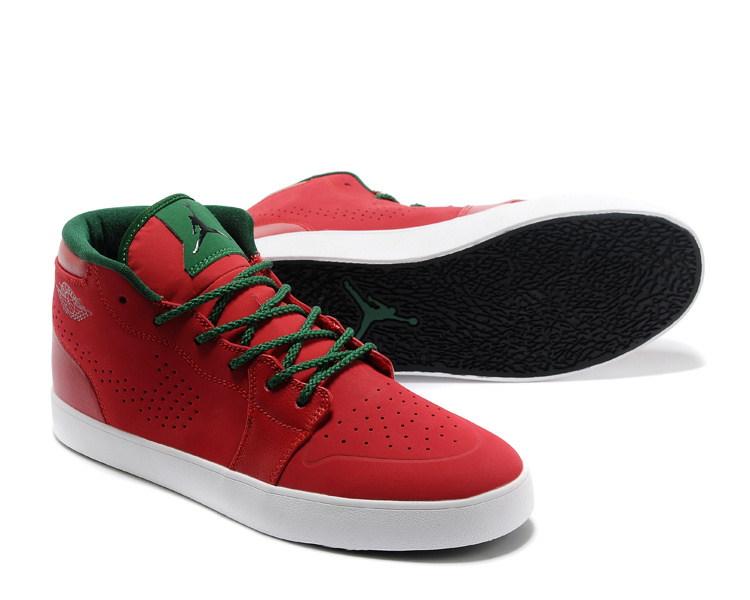 2015 Air Jordan 1 Red Green Casual Shoes - Click Image to Close