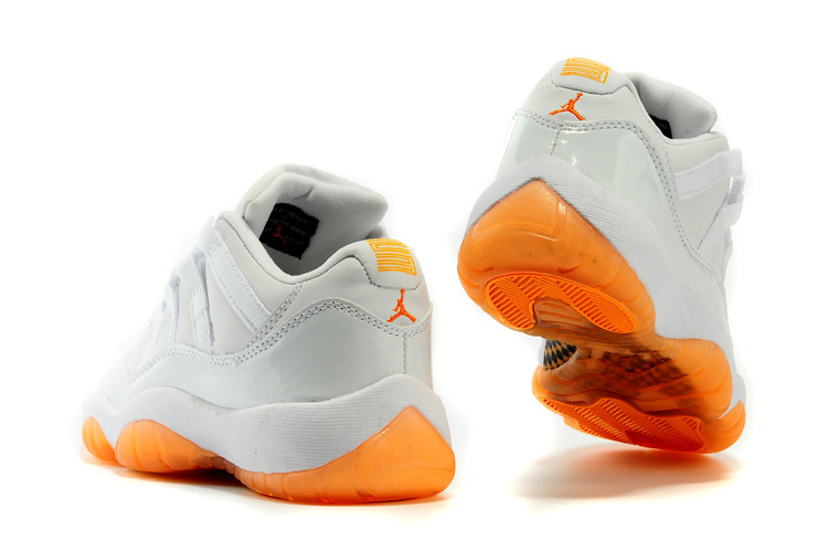 2015 Air Jordan 11 Low Citrus White Orange Shoes - Click Image to Close