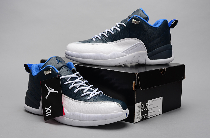 2015 Air Jordan 12 Low 30th Blue White Shoes