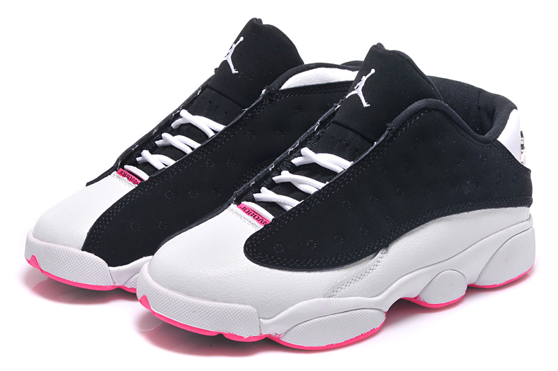 2015 Air Jordan 13 Low GS Black Hyper Pink Shoes For Women