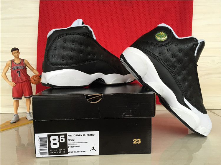 2015 Air Jordan 13 Retro Oreo Black White Shoes