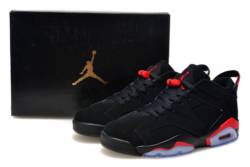 New Arrivial Air Jordan 6 Low Black Infared Red Shoes - Click Image to Close