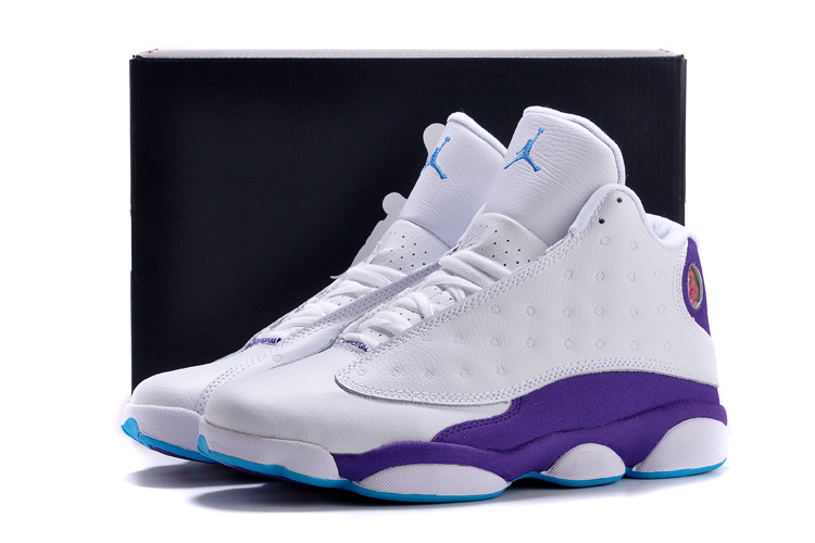2015 Jordan 13 Retro White Purple Shoes