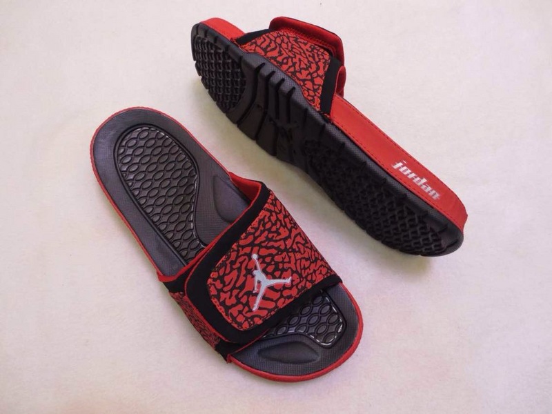 2015 Jordan 5 Massage Sandal Black Red