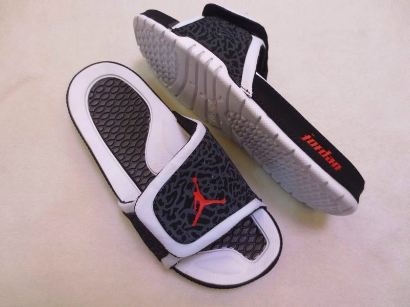 2015 Jordan Hydro Sandal Black White Red