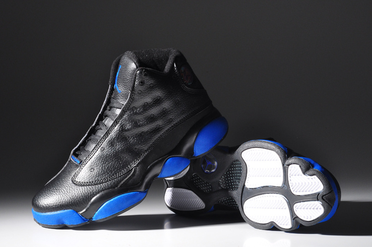 2015 Popular Jordan 13 Retro Black Blue Shoes
