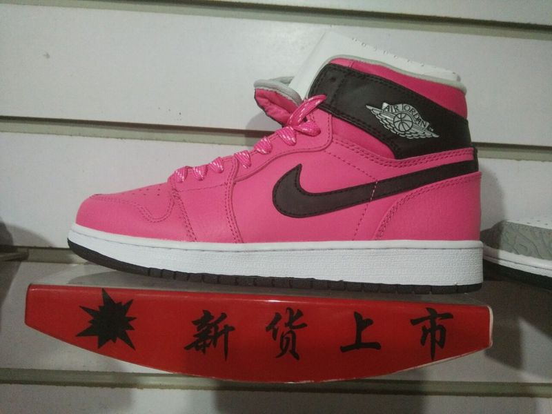 2016 Jordan 1 GS Pink Black Shoes