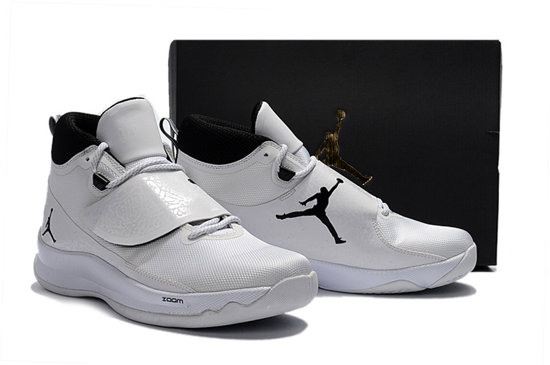 2017 Air Jordan Super Fly 5 White Black Shoes