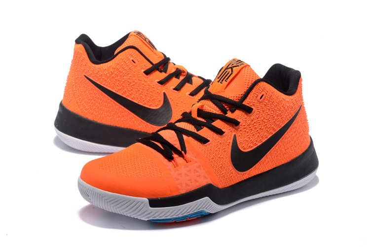 2017 Latest Nike Kyrie 3 Orange Black Shoes
