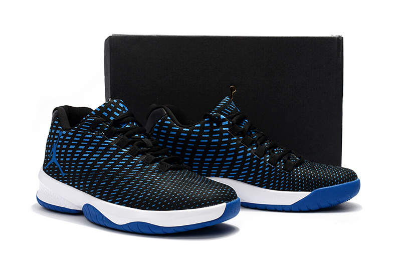 2017 Men Black Blue Jordan Basketball Shoes