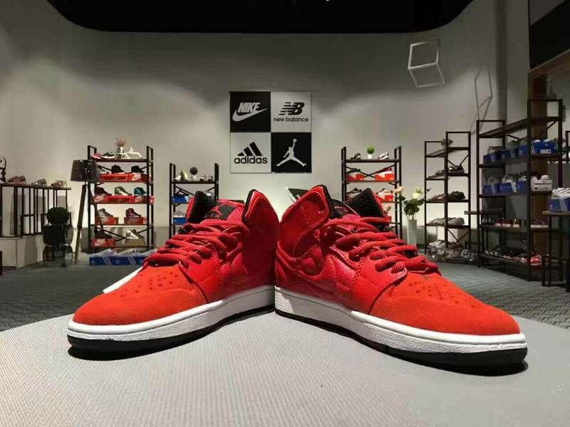 2017 Men Jordan 1 Red White Shoes
