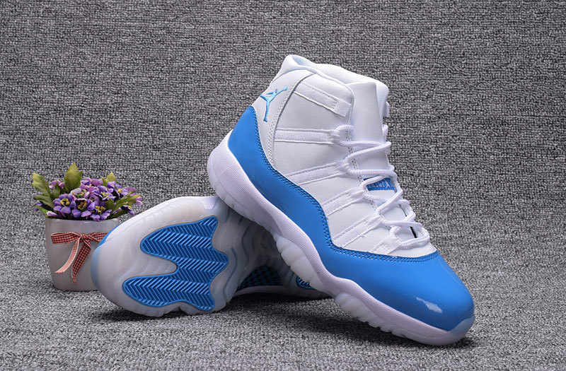 2017 Men Jordan 11 White Blue Shoes