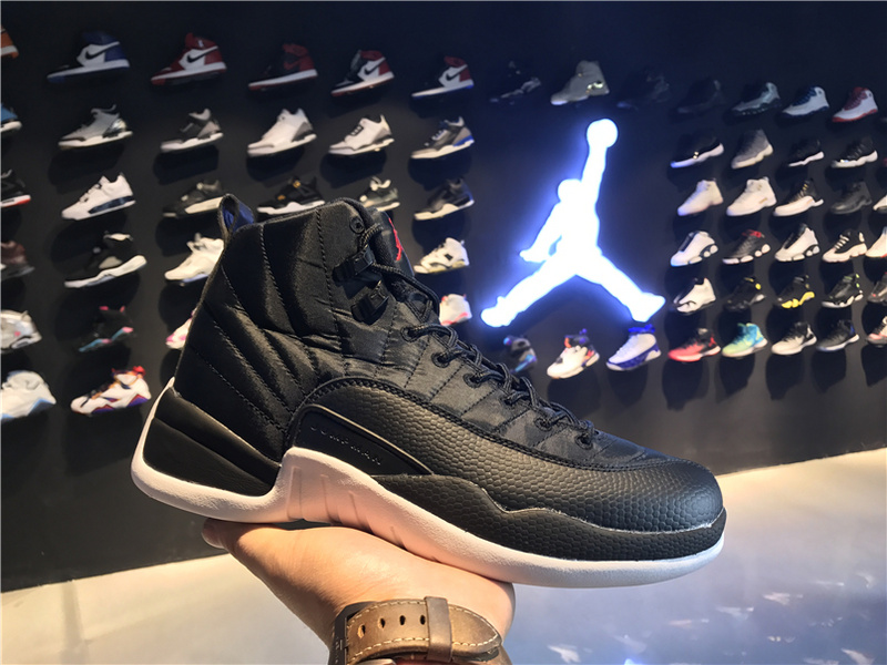 2017 Men Jordan 12 Oreo Black White Shoes