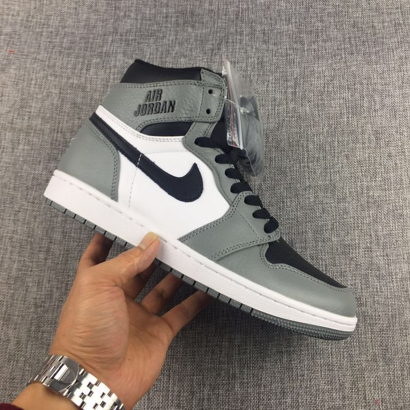 2017 Air Jordan 1 Grey White Black Shoes