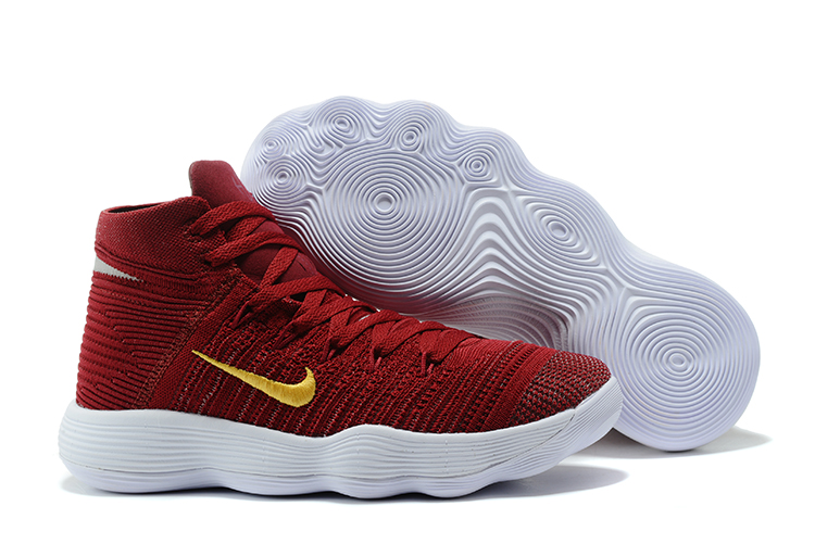 New Nike Hyperdunk 2017 Wine Red Gloden Basketball Shoes