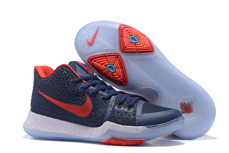 2017 Nike Kyrie 3 Dark Blue Red Basketball Shoes