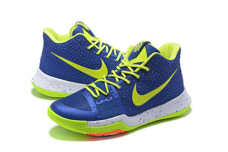2017 Nike Kyrie 3 Jade Blue Fluorescent Green Basketball Shoes
