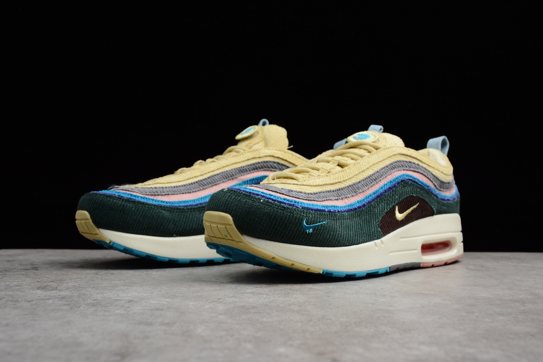 2018 Sean Wotherspoon x Nike Air Max 1 97 Light Blue Fury Lemon Wash - Click Image to Close
