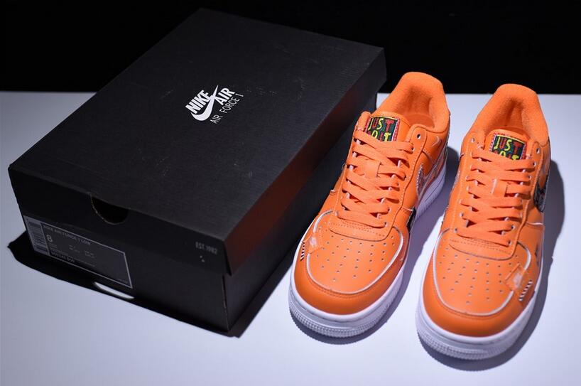 2018 nike air force prm just do it total orange black white - Click Image to Close