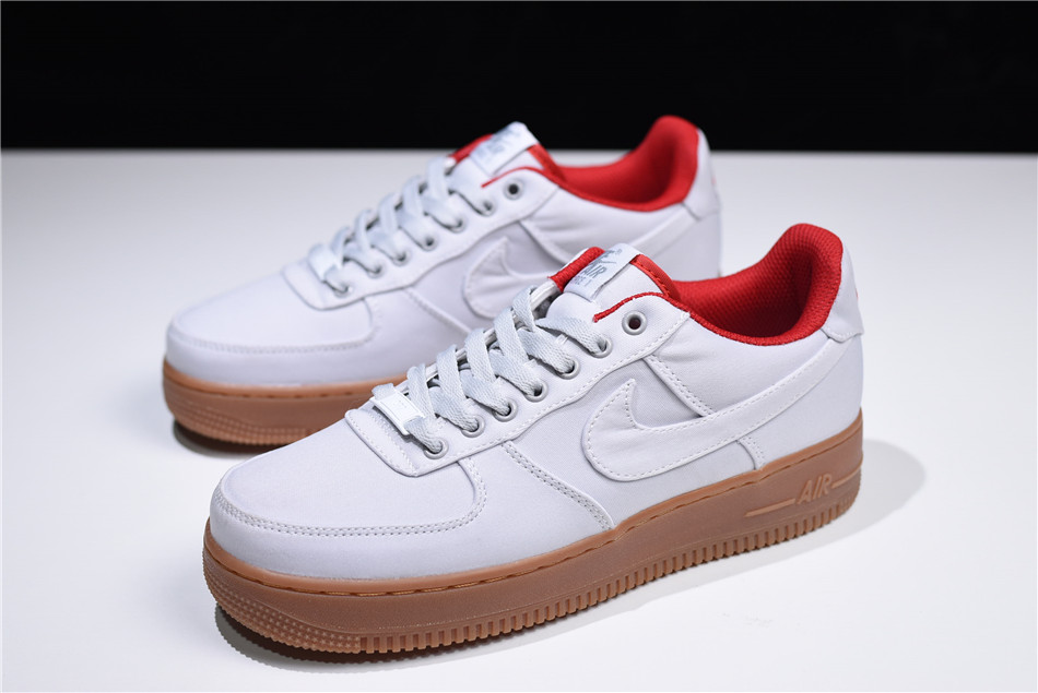 2018 nike air force 1 low canvas gym red