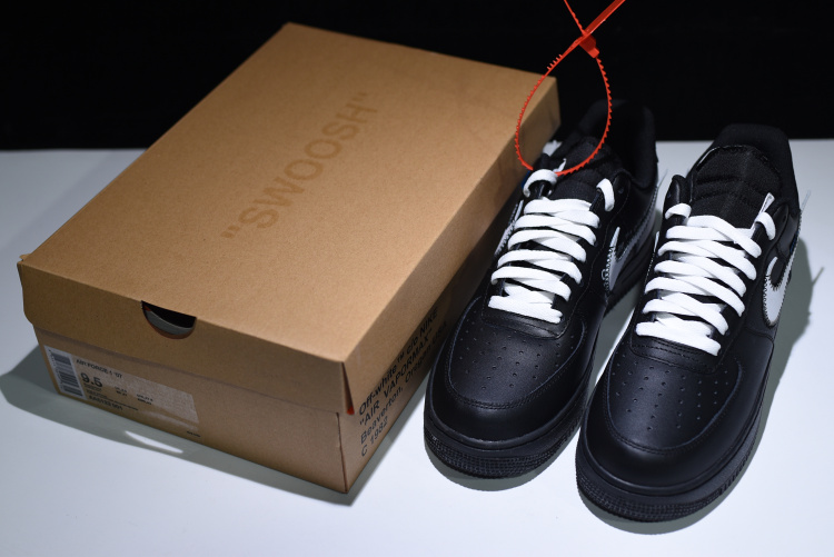 2018 off white x nike air force 1 black white aa5122 001 casual shoes