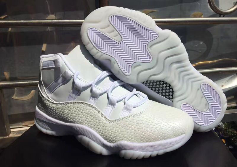 Air Jordan 11 Heiress Frost White White Pure Platinum - Click Image to Close