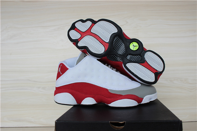 Air Jordan 13 Low 30th Anniversary White Grey Red Shoes