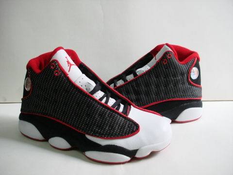 Air Jordan 13 Retro Black White Red Footwear