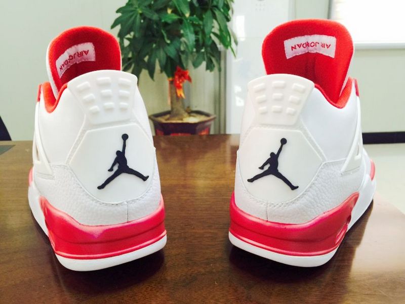 Air Jordan 4 Alternate White Red Shoes - Click Image to Close
