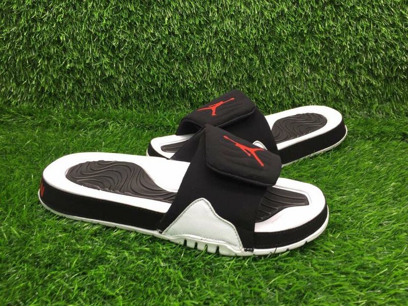 Air Jordan 4 Hydro Black White Red Sandal