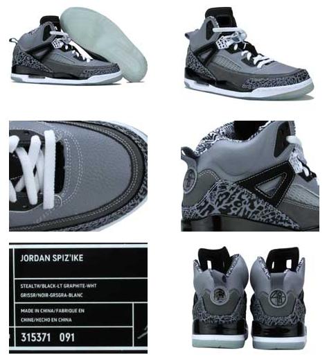 Air Jordan Spizike Grey Black Shoes