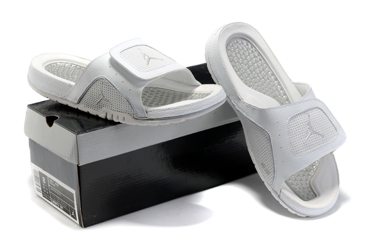 All White Jordan 5 Massage Sandal - Click Image to Close