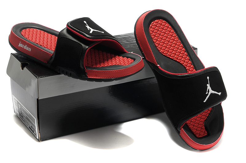 Black Red Jordan 2 Massage Sandal