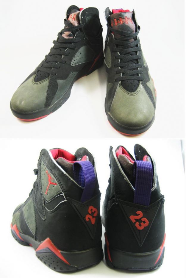 Classic Air Jordan 7 Retro OG Black Dark Charcoal True Red Shoes - Click Image to Close