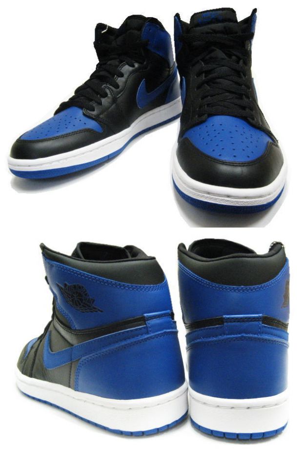 Classic Popular Air Jordan 1 Black Royal Blue Shoes