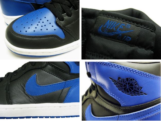 Classic Popular Air Jordan 1 Black Royal Blue Shoes