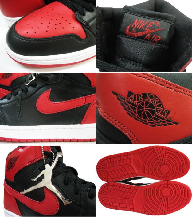Classic Popular Air Jordan 1 Black Varsity Red White Shoes