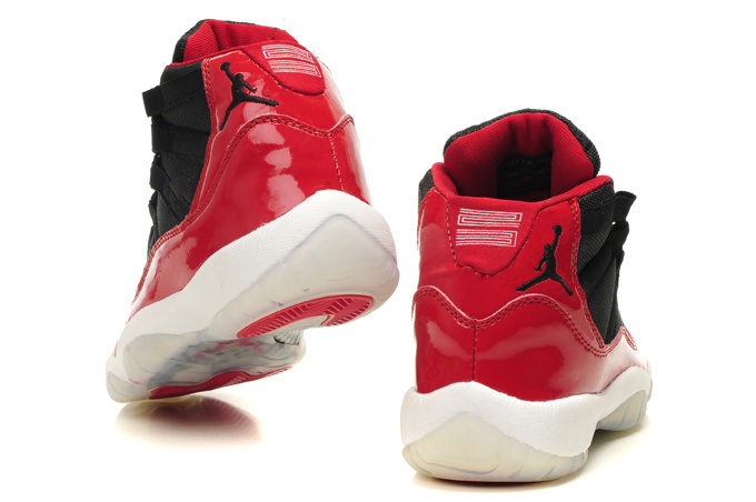 Classic Womens Air Jordan 11 Retro Black Red White Shoes