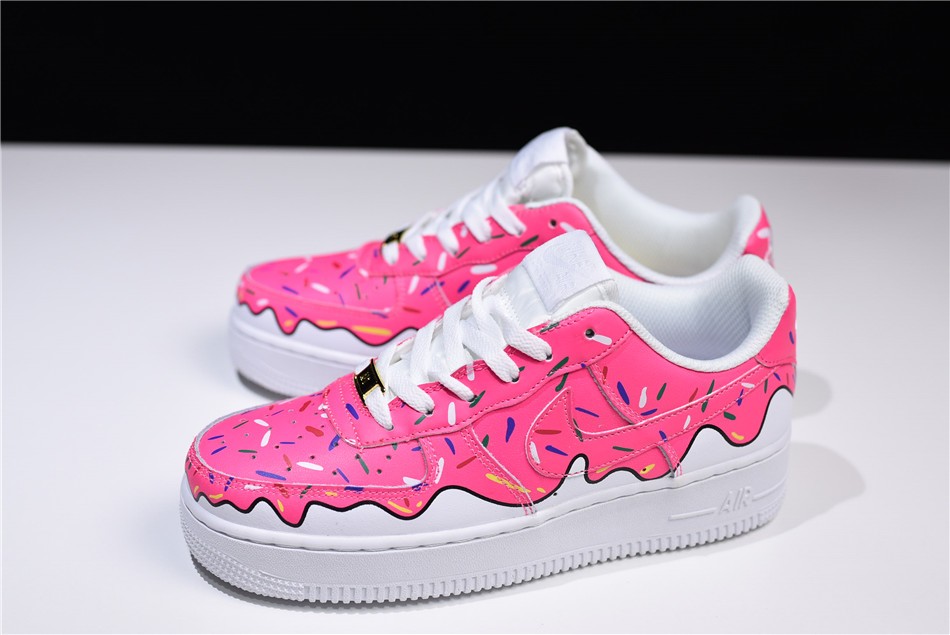 Custom Sneaker BOYZ x Nike Air Force 1 Low Pink White - Click Image to Close