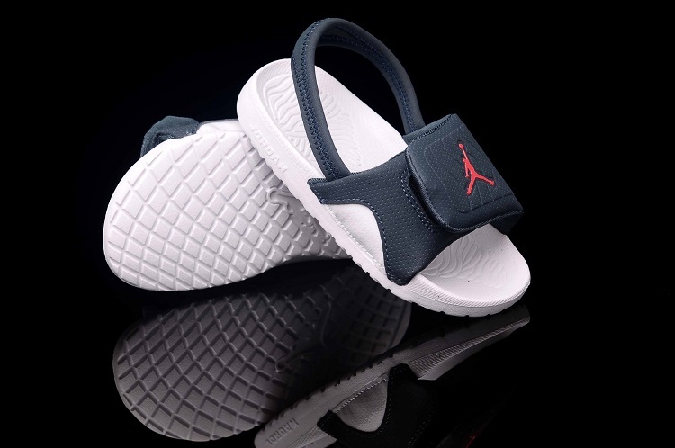 Kids Air Jordan Massage Hydro Deep Blue White Sandal