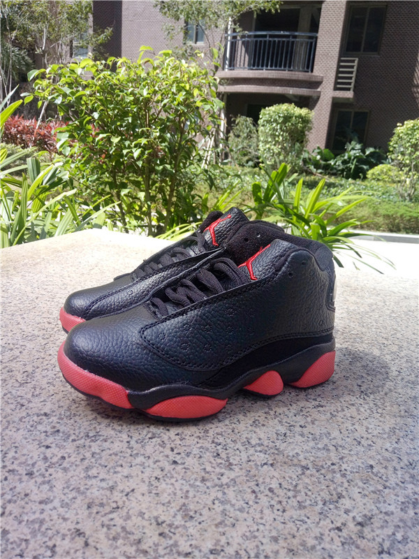 Kids Jordan 13 Retro Black Red Shoes