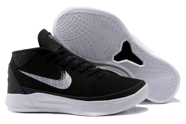 Nike Kobe A.D Mid Black White Basketball Shoes
