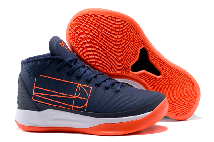 Nike Kobe A.D Mid Dark Blue Orange Basketball Shoes